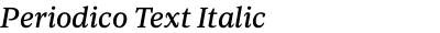Periodico Text Italic